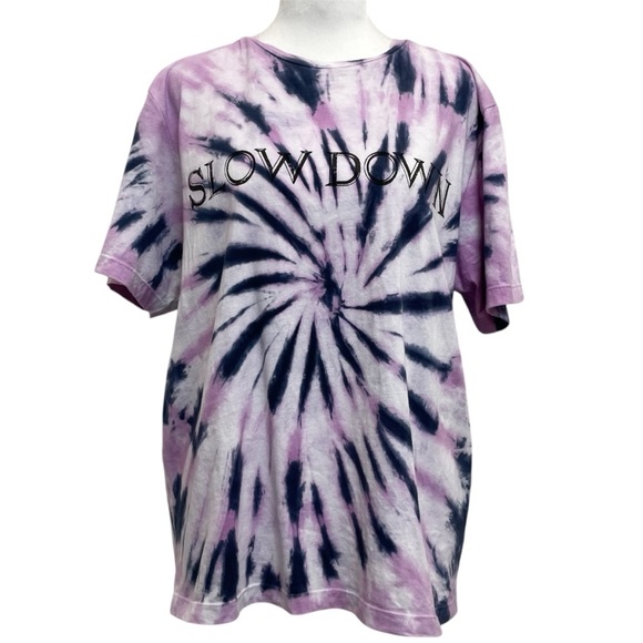 Isabel Marant Etoile Slow Down Zewel White & Purple Tie Dye Tee - Picture 2 of 11